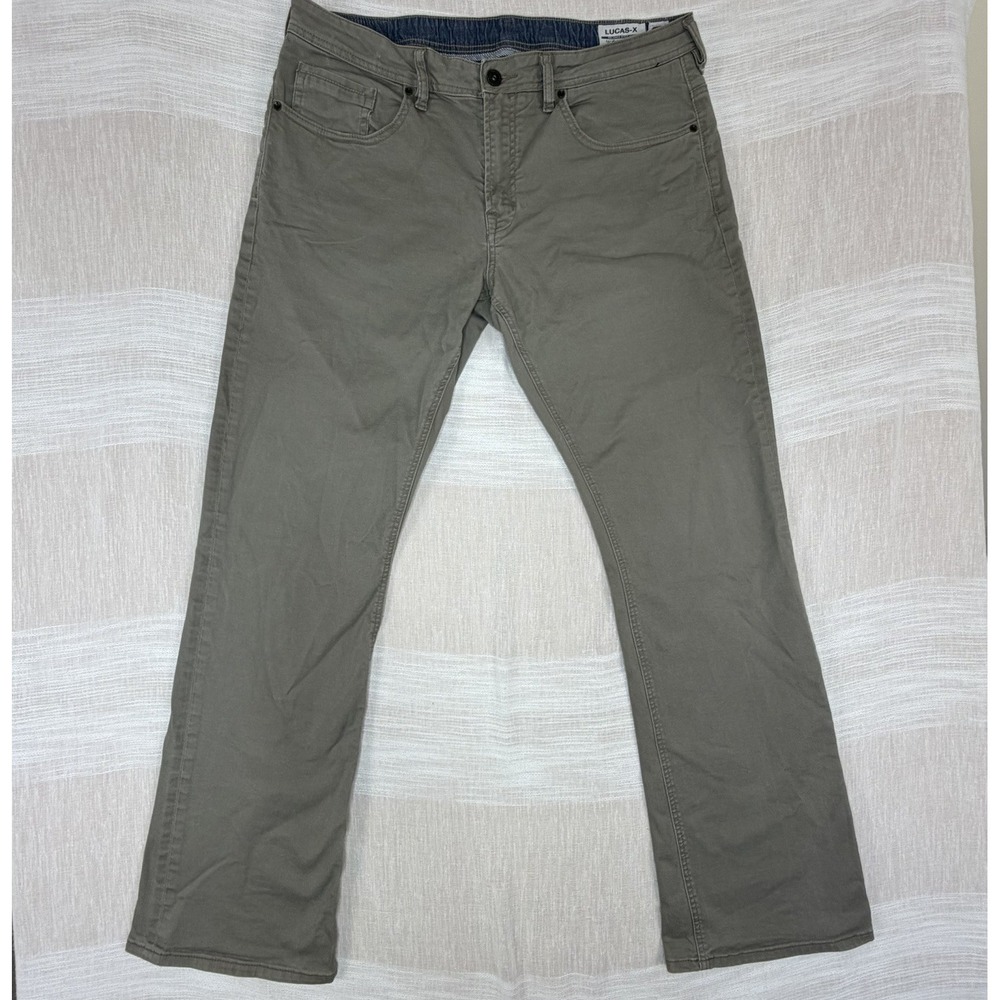 Buffalo David Bitton Lucas X Relaxed Boot Cut Men's Pants 38x36 Buckle Exclusive